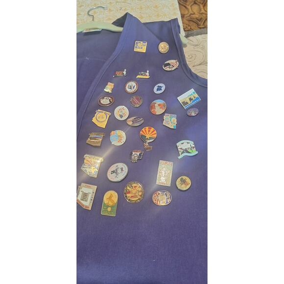 Lot- 55 Elks Lodge BPOE and more- Metal & enamel hat pins & vest- 90s- 2013 - Picture 5 of 12